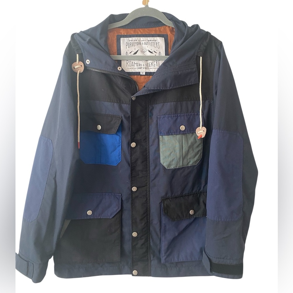 Poler Draft Jacket , Navy Blue, Water-resistant , Camping, Outdoors, Streetwear - Picture 3 of 16
